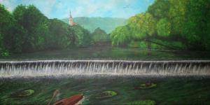 Reka ljubezni (Akril, 50 x 100 - 2018) - Irena Gorenc